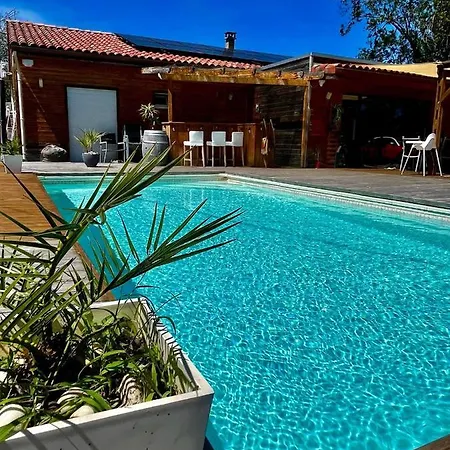 Maison En Bois , Plein Pieds,piscine Privative Шале Лавлане